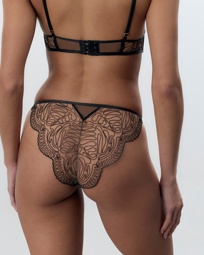 Leliana Slip Trasparente Nero