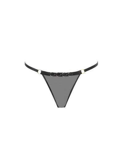 Suri Slip Aperto in Mesh Nero