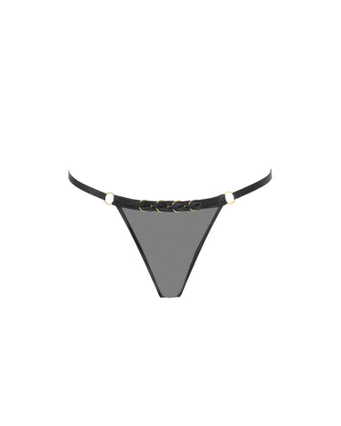 Suri Slip Aperto in Mesh Nero