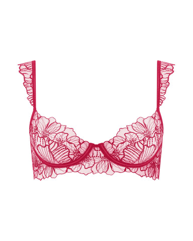 Amarosa Reggiseno Ricamato Floreale Rosa