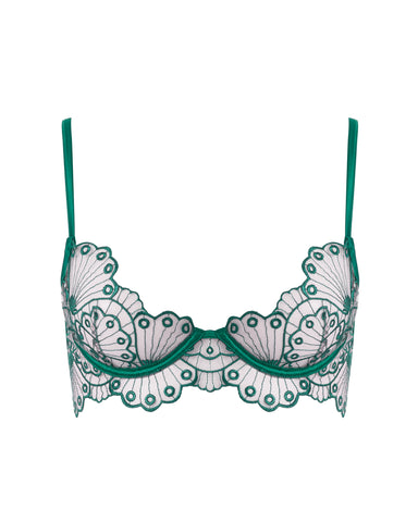Jane Reggiseno Longuette Ricamato Verde