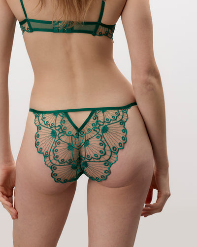 Jane Slip Ricamato Verde
