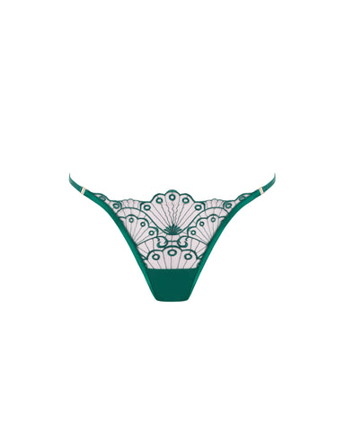 Jane Slip Ricamato Verde