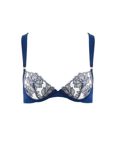 Avery Reggiseno con Ricami Floreali Blu
