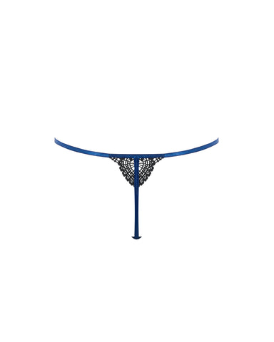 Ida Perizoma in Satin di Lusso Blu/Nero