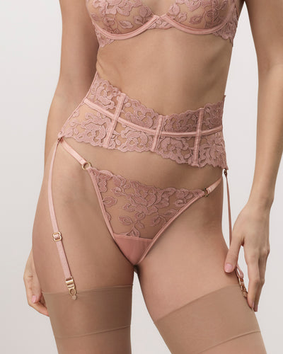 Rosina Waspie con Reggicalze Removibili Rosa Antico