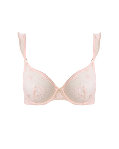Lisa Reggiseno Trasparente Ricamato Rosa
