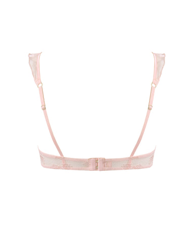 Lisa Reggiseno Trasparente Ricamato Rosa
