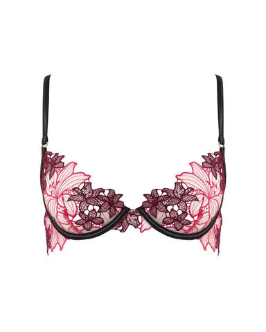 Calantha Reggiseno Floreale Ciliegia/Rosa