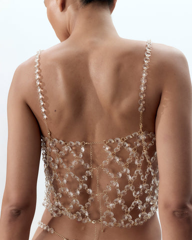 Crystal Crop Top Trasparente